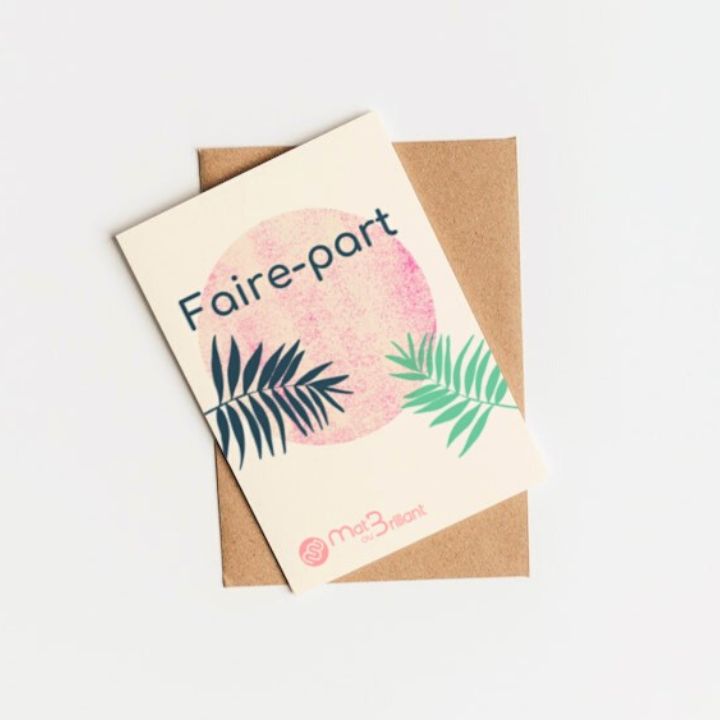 Faire-part papier recyclé